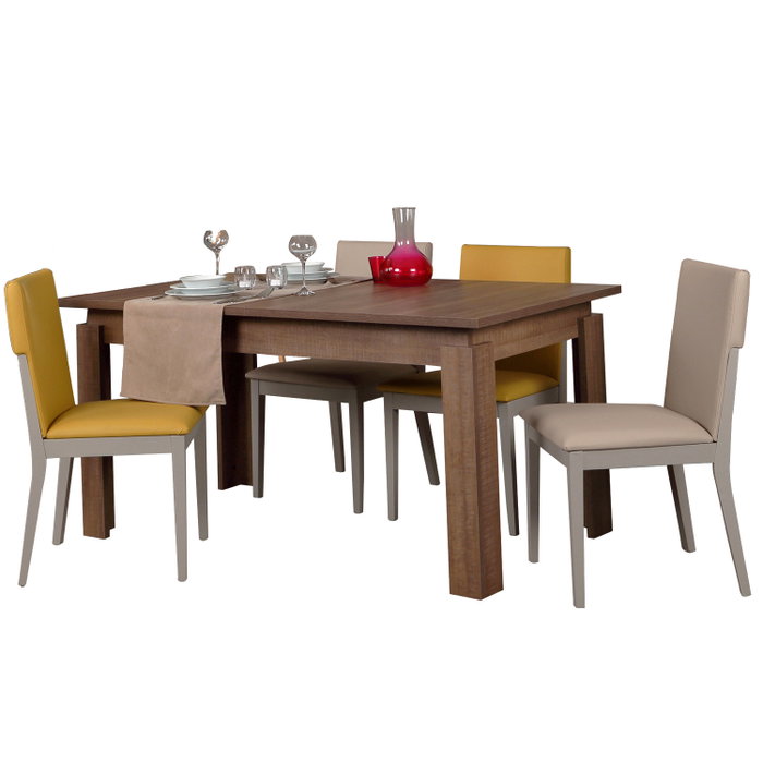 Hanah Home Mesa de Comedor Extensible Roble Oscuro